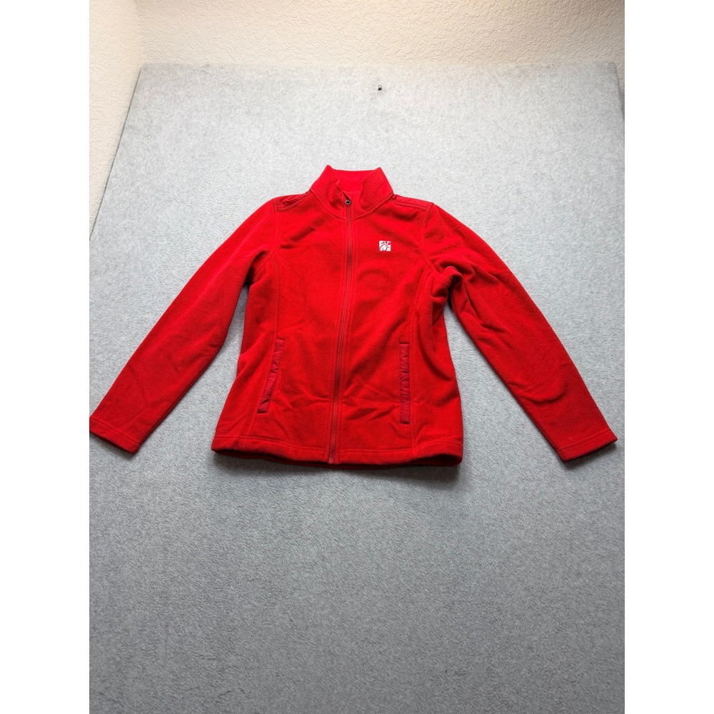 Oobe Chick-fil-A Team Style Red Full Zip Fleece Jacket Womens M Logo